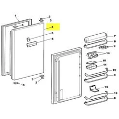 ENSEMBLE PORTE BLANC/GMB/STYLE 534X1184X POUR REFRIGERATEUR SCHOLTES - C00087322