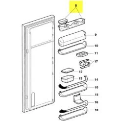 BALCONET SUPERIEUR/COUVERCLE 411X75X55 POUR REFRIGERATEUR SCHOLTES - C00093297